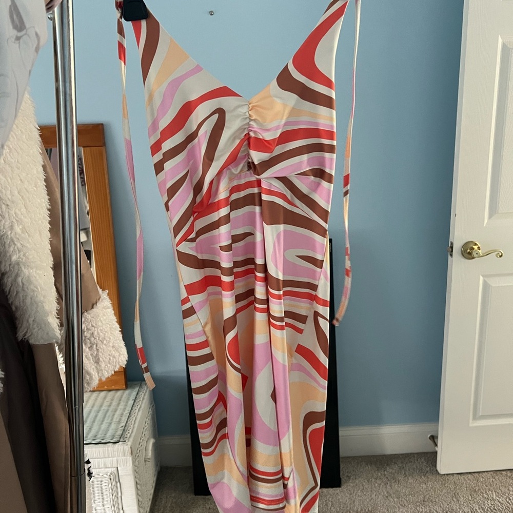 Colorful Abstract Print Dress